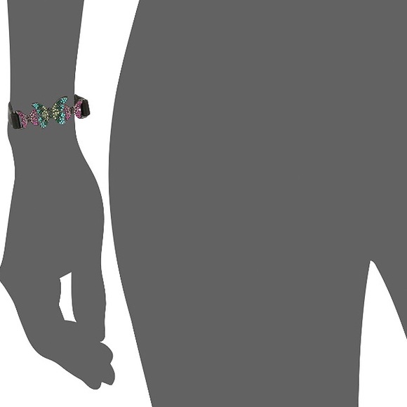 Betsey Johnson Hematite Pave Purple Wrap Bracelet - Picture 3 of 6